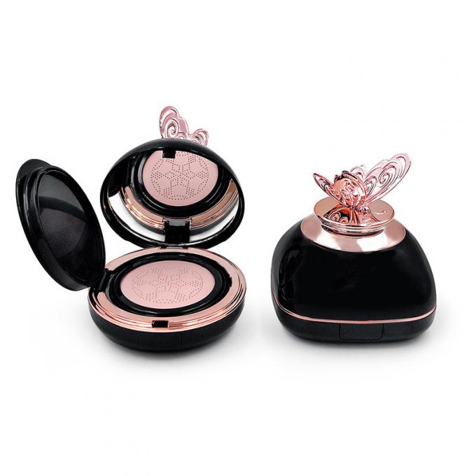 Travel Friendly Round Compact Powder Cushion Case Transparent Refillable Compatibility 4