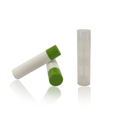 Tutup Sekrup Putih Bulk Plastik Lip Balm Tabung 15 * 66mm Ketahanan Tinggi