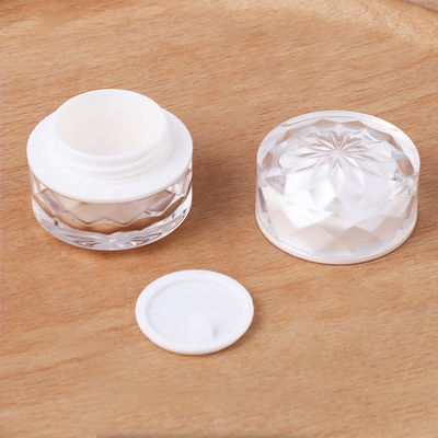 OEM ODM Berwarna Diamond Cosmetic Jar Wide Mouth Cosmetic Jar PMMA