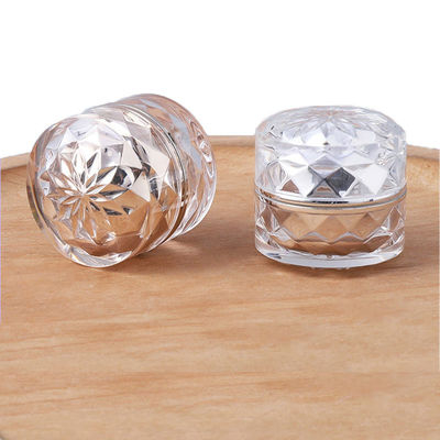OEM ODM Berwarna Diamond Cosmetic Jar Wide Mouth Cosmetic Jar PMMA