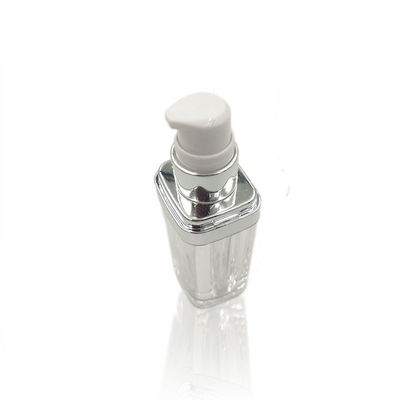 PMMA Clear Empty Foundation Bottle With Pump Recyclable 15/30/50ml