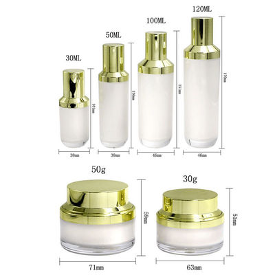 Set kemasan kosmetik dengan tutup sekrup Kemasan produk kosmetik 50ml 60ml 100ml 120ml