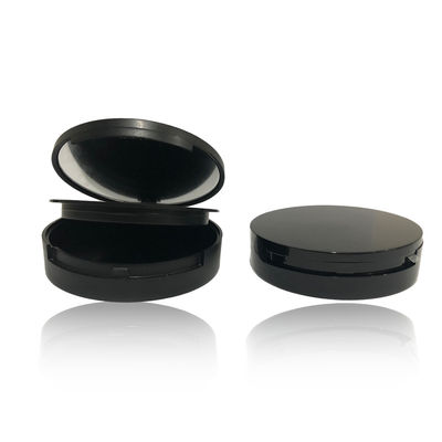Customization ABS Refillable Compact Powder Case Warna Hitam