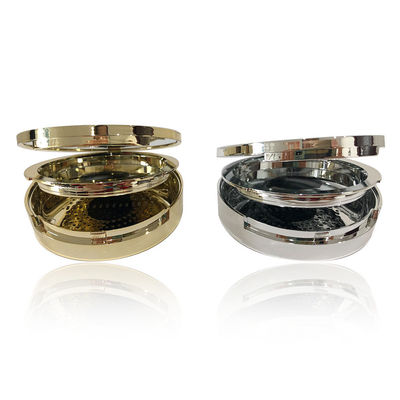ABS Silver Empty Compact Powder Case yang ringan mencegah tumpahan