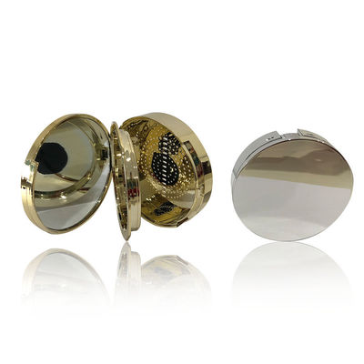 Customized Gold Empty Compact Powder Case Dengan Ukuran Pan 59mm
