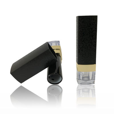 Cantik Hitam Kosong Lipstick Kemasan Tabung 21 * 72.7mm Logo pribadi