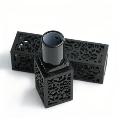 Modern Elegant Black Lipstick Container Kosong Label Pribadi Tersedia