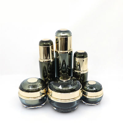 Hot Stamped Cosmetic Packaging Set With Cap Pump Pc308 Frosted Clear Cover Acrylic Cap