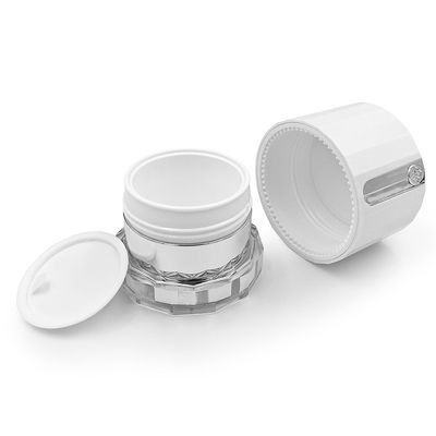 Transparan 50g Cosmetic Cream Jar Dengan Logo Berlian Custom Acrylic Packaging Jar