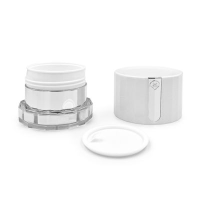 Transparan 50g Cosmetic Cream Jar Dengan Logo Berlian Custom Acrylic Packaging Jar