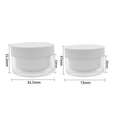 Disesuaikan 50g Diamond Acrylic Jar Dengan Desain Sederhana OEM / ODM Logo Tersedia