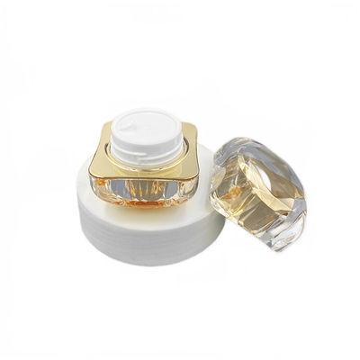 50g Limbah Proof Cosmetic Cream Jar Berlian Akrilik Jar Kecil Custom Logo Tersedia