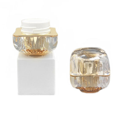 50g Limbah Proof Cosmetic Cream Jar Berlian Akrilik Jar Kecil Custom Logo Tersedia