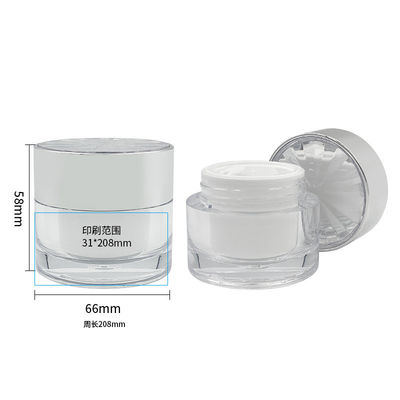 Proof Diamond Acrylic Cosmetic Jar untuk Skin Care Cream kecil 30g/50g Container