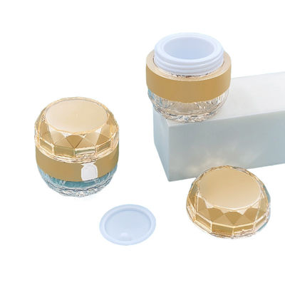 Disesuaikan 50g Acrylic Cosmetic Jar Diamond Jar Desain Skin Care Cream Container