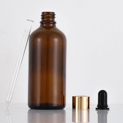 100ml Kaca Transparan Bottle Round Dropper Cap Kemasan Kosmetik Dengan Sampel Gratis