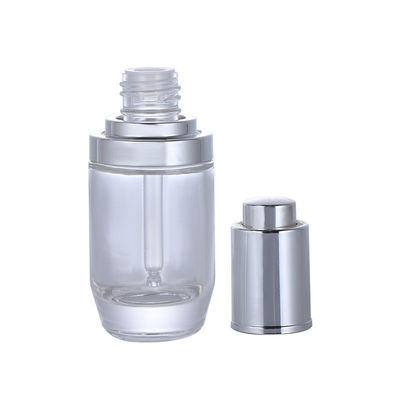 Bottle Dinding Kaca Transparan Desain Sederhana Percetakan Screen Sutra Kemasan Kosmetik