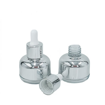 Botol kemasan kosmetik kaca tahan tetes 50g 60g dengan cetak layar sutra