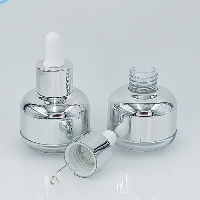 Botol kemasan kosmetik kaca tahan tetes 50g 60g dengan cetak layar sutra
