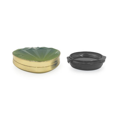 Transparan Bulat Snap Penutupan Cushion Foundation Case Dengan Dewy Finish