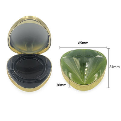 Transparan Bulat Snap Penutupan Cushion Foundation Case Dengan Dewy Finish