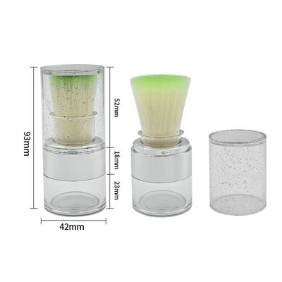 15g Twist Open Clear Loose Powder Case untuk aplikasi bubuk logo kustom yang berkelanjutan
